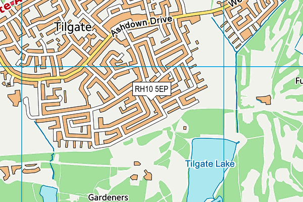 RH10 5EP map - OS VectorMap District (Ordnance Survey)