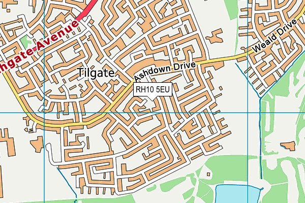 Tilgate Forest Golf Centre map (RH10 5EU) - OS VectorMap District (Ordnance Survey)