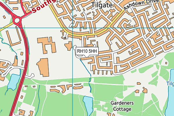 RH10 5HH map - OS VectorMap District (Ordnance Survey)