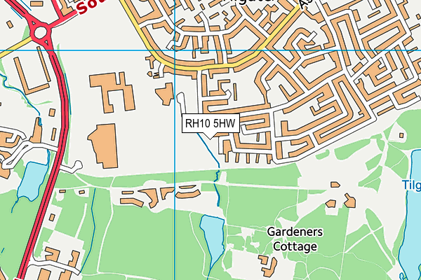 RH10 5HW map - OS VectorMap District (Ordnance Survey)
