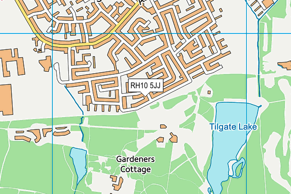 RH10 5JJ map - OS VectorMap District (Ordnance Survey)