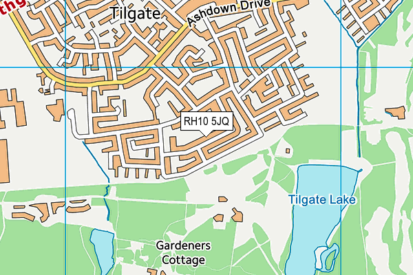 RH10 5JQ map - OS VectorMap District (Ordnance Survey)