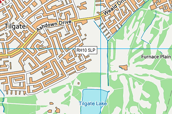 RH10 5LP map - OS VectorMap District (Ordnance Survey)