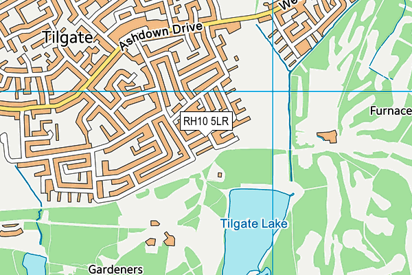 RH10 5LR map - OS VectorMap District (Ordnance Survey)