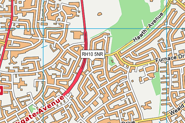 RH10 5NR map - OS VectorMap District (Ordnance Survey)