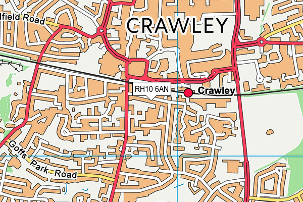 Map of THE SALON CRAWLEY LIMITED at district scale