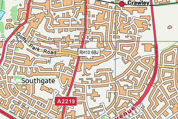 RH10 6BJ map - OS VectorMap District (Ordnance Survey)