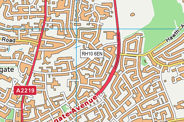 RH10 6EN map - OS VectorMap District (Ordnance Survey)