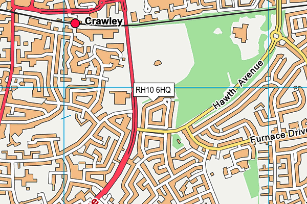 RH10 6HQ map - OS VectorMap District (Ordnance Survey)