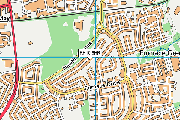 RH10 6HR map - OS VectorMap District (Ordnance Survey)