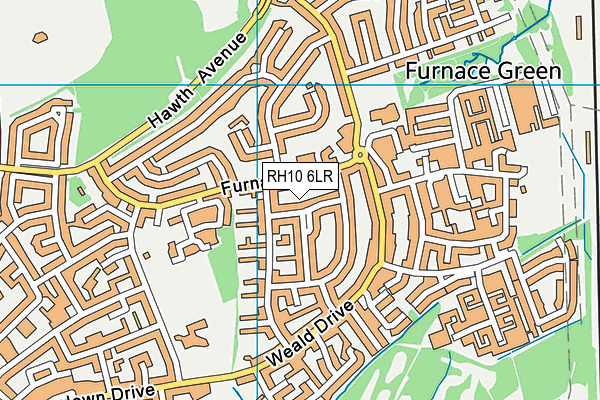 RH10 6LR map - OS VectorMap District (Ordnance Survey)