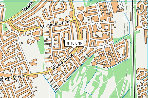 RH10 6NN map - OS VectorMap District (Ordnance Survey)