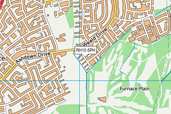 RH10 6PH map - OS VectorMap District (Ordnance Survey)