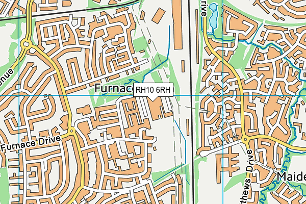 RH10 6RH map - OS VectorMap District (Ordnance Survey)