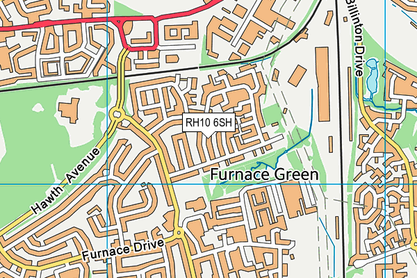 RH10 6SH map - OS VectorMap District (Ordnance Survey)