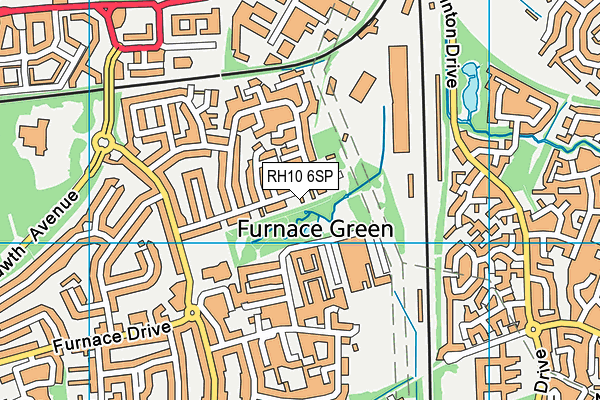 RH10 6SP map - OS VectorMap District (Ordnance Survey)