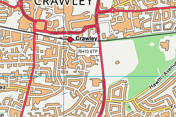 RH10 6TP map - OS VectorMap District (Ordnance Survey)