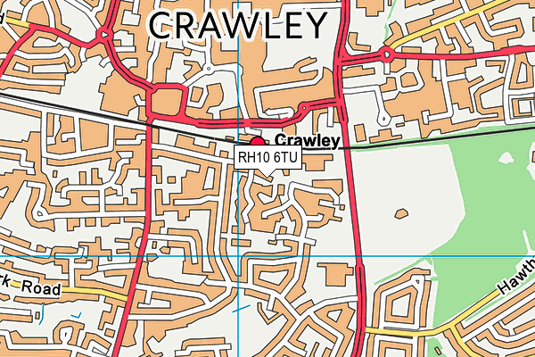 RH10 6TU map - OS VectorMap District (Ordnance Survey)