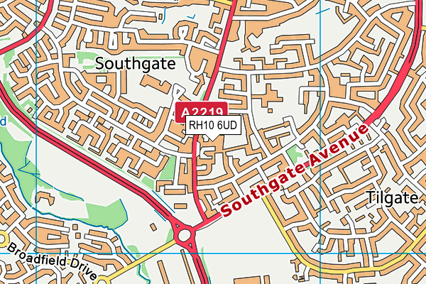 RH10 6UD map - OS VectorMap District (Ordnance Survey)