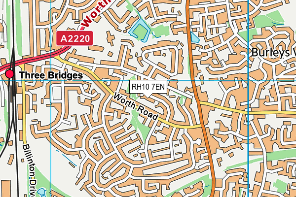 RH10 7EN map - OS VectorMap District (Ordnance Survey)