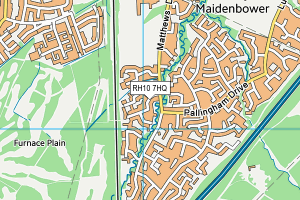RH10 7HQ map - OS VectorMap District (Ordnance Survey)