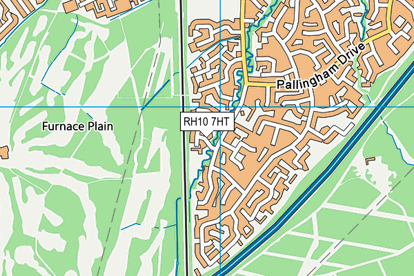 RH10 7HT map - OS VectorMap District (Ordnance Survey)