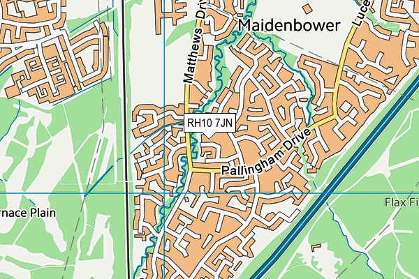 RH10 7JN map - OS VectorMap District (Ordnance Survey)