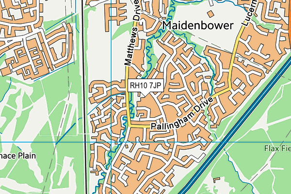 RH10 7JP map - OS VectorMap District (Ordnance Survey)