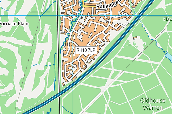 RH10 7LP map - OS VectorMap District (Ordnance Survey)