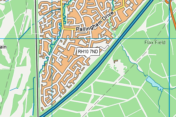 RH10 7ND map - OS VectorMap District (Ordnance Survey)
