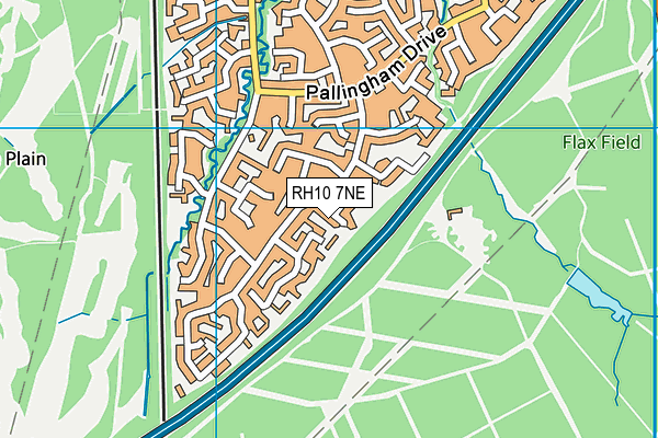 RH10 7NE map - OS VectorMap District (Ordnance Survey)