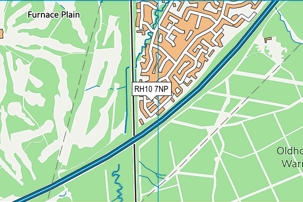 RH10 7NP map - OS VectorMap District (Ordnance Survey)