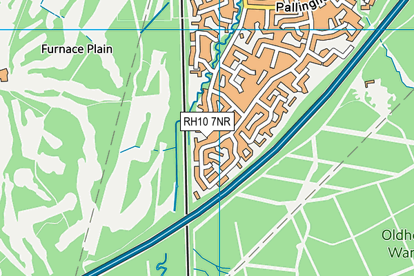 RH10 7NR map - OS VectorMap District (Ordnance Survey)