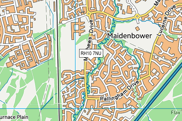 RH10 7NU map - OS VectorMap District (Ordnance Survey)