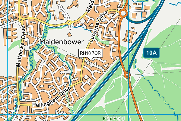 RH10 7QR map - OS VectorMap District (Ordnance Survey)