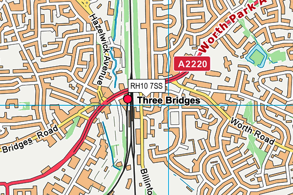 RH10 7SS map - OS VectorMap District (Ordnance Survey)