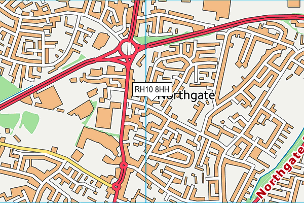 RH10 8HH map - OS VectorMap District (Ordnance Survey)