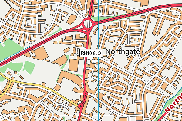 RH10 8JQ map - OS VectorMap District (Ordnance Survey)