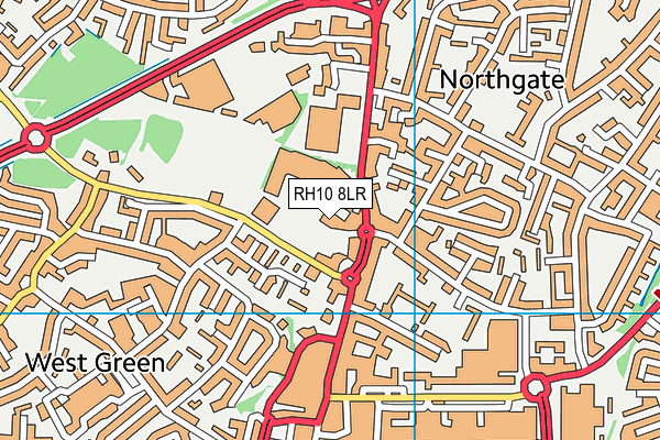 RH10 8LR map - OS VectorMap District (Ordnance Survey)