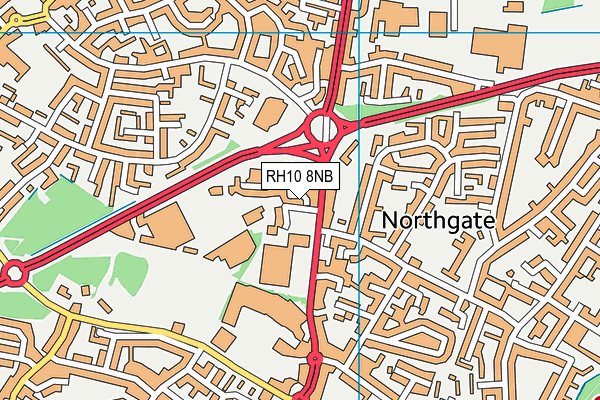 RH10 8NB map - OS VectorMap District (Ordnance Survey)