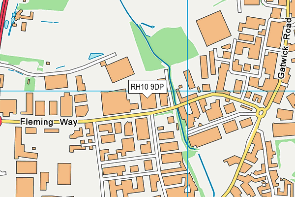 RH10 9DP map - OS VectorMap District (Ordnance Survey)