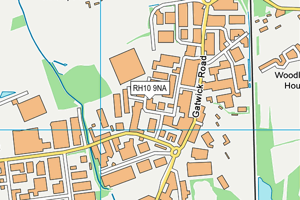 RH10 9NA map - OS VectorMap District (Ordnance Survey)