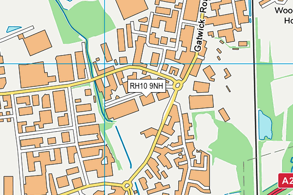 RH10 9NH map - OS VectorMap District (Ordnance Survey)