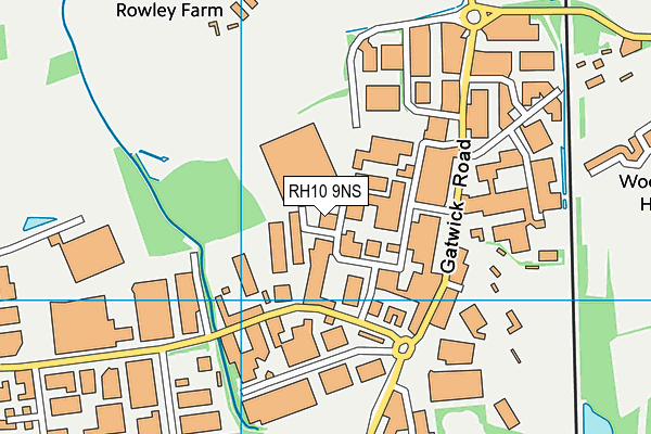 RH10 9NS map - OS VectorMap District (Ordnance Survey)