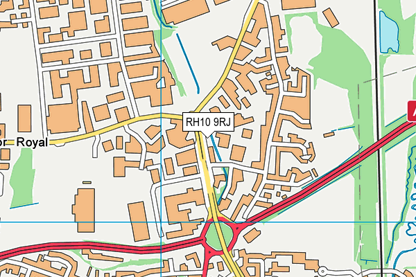 RH10 9RJ map - OS VectorMap District (Ordnance Survey)