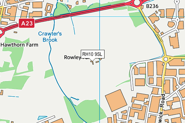 RH10 9SL map - OS VectorMap District (Ordnance Survey)