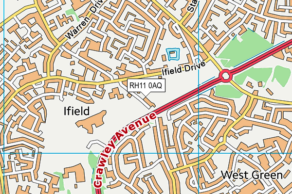 St Margaret's CofE Primary School map (RH11 0AQ) - OS VectorMap District (Ordnance Survey)