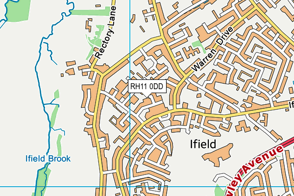 RH11 0DD map - OS VectorMap District (Ordnance Survey)