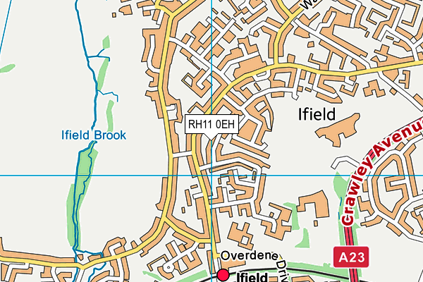RH11 0EH map - OS VectorMap District (Ordnance Survey)