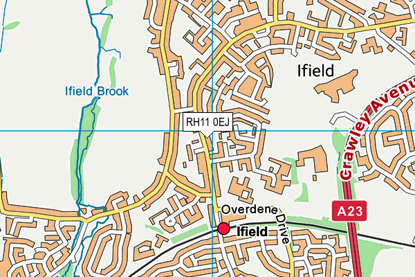 RH11 0EJ map - OS VectorMap District (Ordnance Survey)